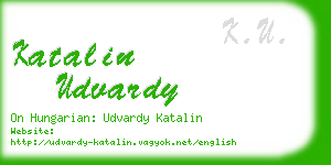 katalin udvardy business card